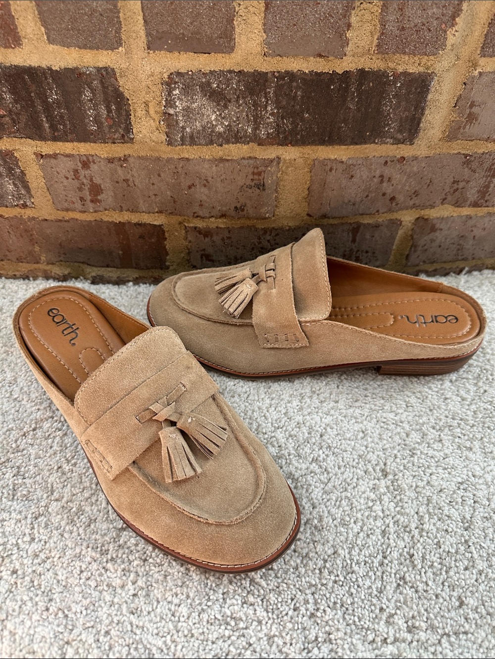 Earth Eteverett Leather Slide Loafers
